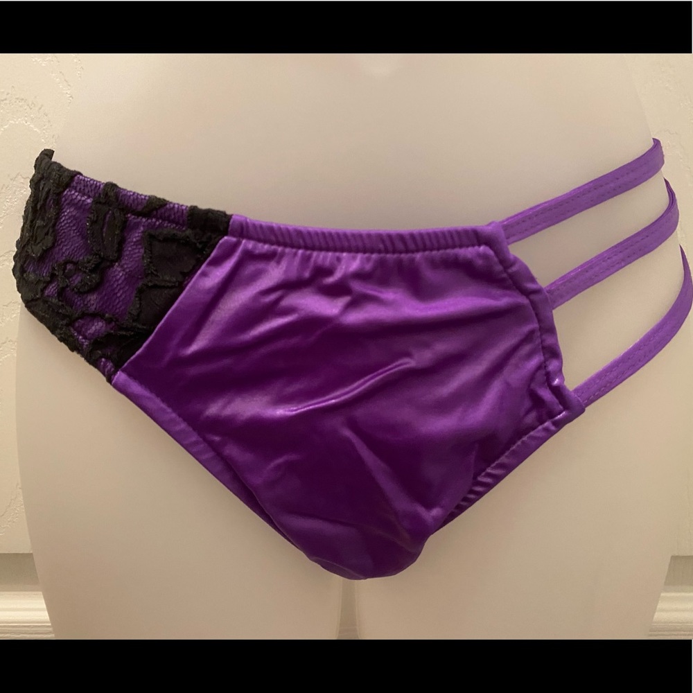 Satin & lace 2-piece bikini - Picture 3 of 7